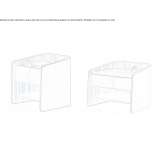 Rectangular bedside table made of leather Artenay