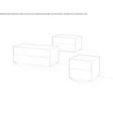 Rectangular wooden bedside table with drawers Eugies