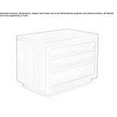 Rectangular solid wood bedside table with drawers Kotoriba