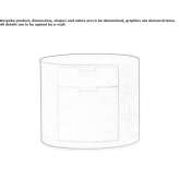 Oval wooden bedside table with drawers Roth