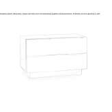 Rectangular wooden bedside table with drawers Oreja