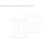 Rounded round bedside table Tumbes