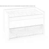 Wood and glass bedside table with built-in lighting Gourock
