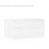 Stolik nocny z litego drewna z szufladami Salmanli