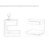 Wooden bedside table with drawers Kirtorf