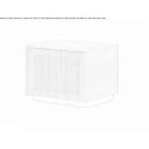 Square wooden bedside table with drawers Thalgau