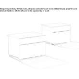 Wooden bedside table with drawers Adro