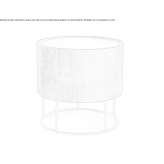 Round oak bedside table with drawers and built-in lighting Moere