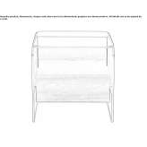 Rectangular ash bedside table with drawers Zhytomyr