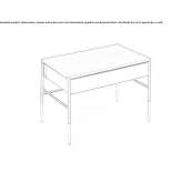 Rectangular bedside table with drawers Tepakan