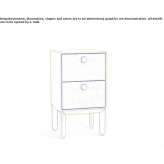 Solid wood bedside table with drawers Hereke