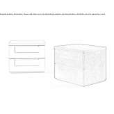 Wooden bedside table with drawers Doanca