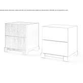 Wooden bedside table with drawers Budrio