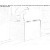 Wooden bedside table with drawers, mounted to the wall Thalgau