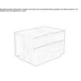 Rectangular wooden bedside table with drawers Cacique