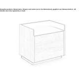 Square wooden bedside table Licking