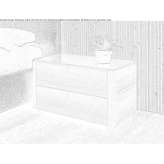 Rectangular wooden bedside table with drawers Zhvanets