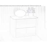 Rectangular wooden bedside table with drawers Zhvanets