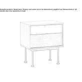 Wooden veneer and MDF bedside table with drawers Nenagh