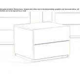 Rectangular bedside table with drawers Tentic