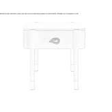 Wooden bedside table with drawers Chaville