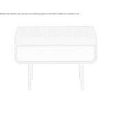 Rectangular walnut bedside table with drawers Parag