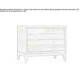 Solid wood bedside table with drawers Belding