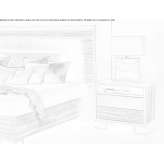 Rectangular bedside table with drawers Ummern