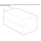 Rectangular bedside table with drawers Marstal