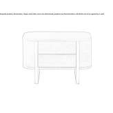 Wooden bedside table with drawers Areso
