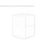 Square multi-layered wooden bedside table with drawers Kutina