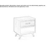 Rectangular wooden bedside table with drawers Freneuse