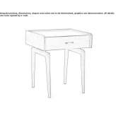 Wooden bedside table Guamal