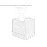 Rectangular oak bedside table Wavre