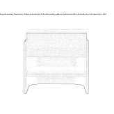 Wooden bedside table Bitola