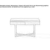 Stolik nocny z płyty MDF z szufladami Ejido