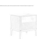 Wooden bedside table Mihla