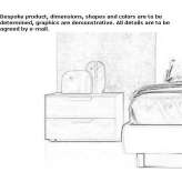 Bedside table with drawers Estissac