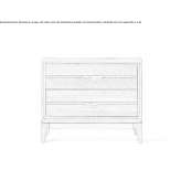 Solid wood bedside table with drawers Sovarna