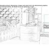 Wooden bedside table with drawers Cristina