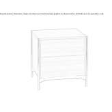 Wooden bedside table with drawers Euxton
