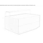 Oak bedside table with drawers Bema