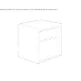 Rectangular bedside table made of chipboard Maromme