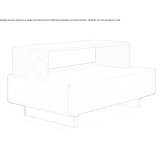 Rectangular leather bedside table with drawers Amilly