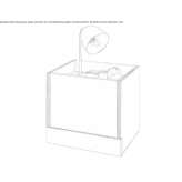 Rectangular, multi-layered wooden bedside table Wavre