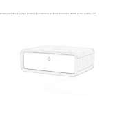Rectangular wooden bedside table mounted to the wall Patton