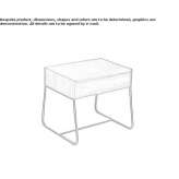Rectangular wooden bedside table with drawers Olovi
