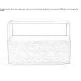 Rectangular wooden bedside table Netishyn
