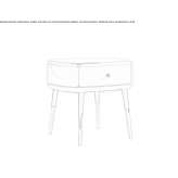 Bedside table with drawers Zena