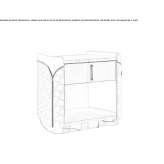 Bedside table with drawers Zena